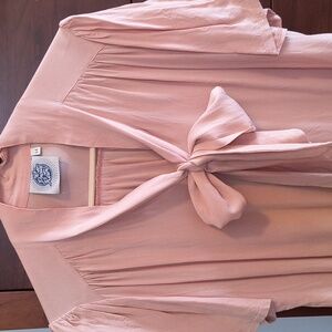 Pretty Retro Pink Bow Blouse, UK size 14